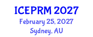 International Conference on Environmental Pollution, Restoration and Management (ICEPRM) February 25, 2027 - Sydney, Australia