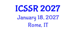 International Conference on Structural Safety and Reliability (ICSSR) January 18, 2027 - Rome, Italy