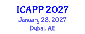 International Conference on Adolescent Psychiatry and Psychology (ICAPP) January 28, 2027 - Dubai, United Arab Emirates