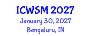 International Conference on Weblogs and Social Media (ICWSM) January 30, 2027 - Bengaluru, India
