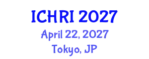 International Conference on Human-Robot Interaction (ICHRI) April 22, 2027 - Tokyo, Japan