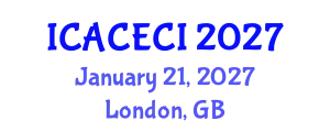 International Conference on Advances in Computing, Electronics, Communications and Informatics (ICACECI) January 21, 2027 - London, United Kingdom