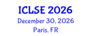 International Conference on Life Science and Engineering (ICLSE) December 30, 2026 - Paris, France