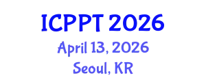 International Conference on Plasma Physics and Technology (ICPPT) April 13, 2026 - Seoul, Republic of Korea