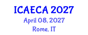 International Conference on Advanced Engineering Computing and Applications (ICAECA) April 08, 2027 - Rome, Italy