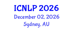 International Conference on Natural Language Processing (ICNLP) December 02, 2026 - Sydney, Australia