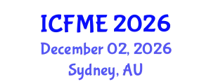 International Conference on Financial Mathematics and Engineering (ICFME) December 02, 2026 - Sydney, Australia