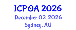 International Conference on Photonics, Optics and Applications (ICPOA) December 02, 2026 - Sydney, Australia