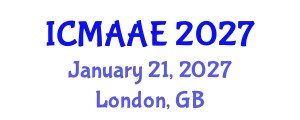 International Conference on Mechanical, Automotive and Aerospace Engineering (ICMAAE) January 21, 2027 - London, United Kingdom