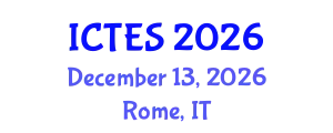 International Conference on Teaching and Education Sciences (ICTES) December 13, 2026 - Rome, Italy