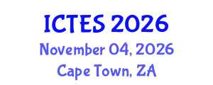 International Conference on Teaching and Education Sciences (ICTES) November 04, 2026 - Cape Town, South Africa