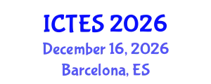 International Conference on Teaching and Education Sciences (ICTES) December 16, 2026 - Barcelona, Spain