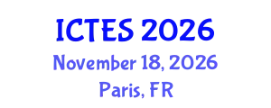 International Conference on Teaching and Education Sciences (ICTES) November 18, 2026 - Paris, France