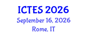 International Conference on Teaching and Education Sciences (ICTES) September 16, 2026 - Rome, Italy