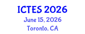 International Conference on Teaching and Education Sciences (ICTES) June 15, 2026 - Toronto, Canada