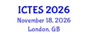 International Conference on Teaching and Education Sciences (ICTES) November 18, 2026 - London, United Kingdom