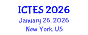 International Conference on Teaching and Education Sciences (ICTES) January 26, 2026 - New York, United States
