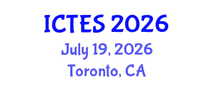 International Conference on Teaching and Education Sciences (ICTES) July 19, 2026 - Toronto, Canada