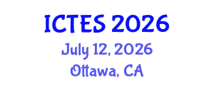 International Conference on Teaching and Education Sciences (ICTES) July 12, 2026 - Ottawa, Canada