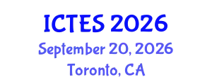 International Conference on Teaching and Education Sciences (ICTES) September 20, 2026 - Toronto, Canada