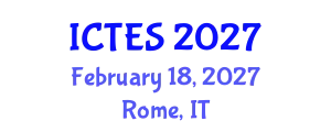 International Conference on Teaching and Education Sciences (ICTES) February 18, 2027 - Rome, Italy