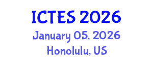 International Conference on Teaching and Education Sciences (ICTES) January 05, 2026 - Honolulu, United States