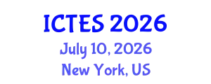 International Conference on Teaching and Education Sciences (ICTES) July 10, 2026 - New York, United States