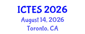 International Conference on Teaching and Education Sciences (ICTES) August 14, 2026 - Toronto, Canada