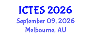 International Conference on Teaching and Education Sciences (ICTES) September 09, 2026 - Melbourne, Australia