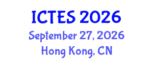 International Conference on Teaching and Education Sciences (ICTES) September 27, 2026 - Hong Kong, China