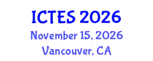 International Conference on Teaching and Education Sciences (ICTES) November 15, 2026 - Vancouver, Canada