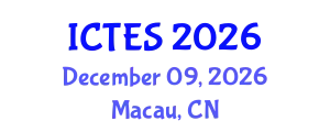 International Conference on Teaching and Education Sciences (ICTES) December 09, 2026 - Macau, China