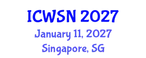 International Conference on Wireless Sensor Networks (ICWSN) January 11, 2027 - Singapore, Singapore