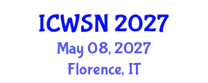 International Conference on Wireless Sensor Networks (ICWSN) May 08, 2027 - Florence, Italy
