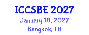 International Conference on Cognitive, Social and Behavioural Sciences (ICCSBE) January 18, 2027 - Bangkok, Thailand
