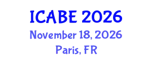 International Conference on Accounting, Business and Economics (ICABE) November 18, 2026 - Paris, France
