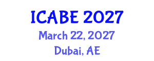 International Conference on Accounting, Business and Economics (ICABE) March 22, 2027 - Dubai, United Arab Emirates