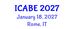 International Conference on Accounting, Business and Economics (ICABE) January 18, 2027 - Rome, Italy