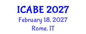 International Conference on Accounting, Business and Economics (ICABE) February 18, 2027 - Rome, Italy