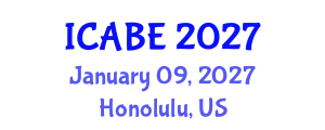 International Conference on Accounting, Business and Economics (ICABE) January 09, 2027 - Honolulu, United States