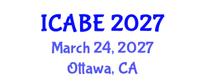 International Conference on Accounting, Business and Economics (ICABE) March 24, 2027 - Ottawa, Canada