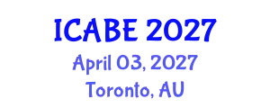 International Conference on Accounting, Business and Economics (ICABE) April 03, 2027 - Toronto, Australia