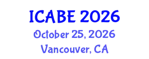 International Conference on Accounting, Business and Economics (ICABE) October 25, 2026 - Vancouver, Canada