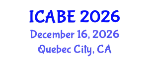International Conference on Accounting, Business and Economics (ICABE) December 16, 2026 - Quebec City, Canada