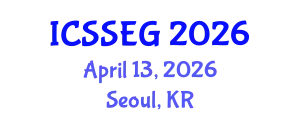 International Conference on Social Sciences, Economics and Geography (ICSSEG) April 13, 2026 - Seoul, Republic of Korea