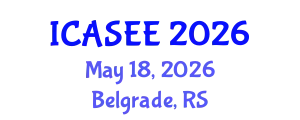 International Conference on Agriculture Science and Environment Engineering (ICASEE) May 18, 2026 - Belgrade, Serbia