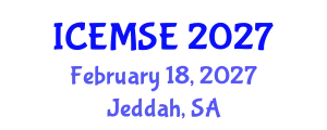 International Conference on Energy, Materials Science and Engineering (ICEMSE) February 18, 2027 - Jeddah, Saudi Arabia