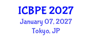 International Conference on Biomedical and Pharmaceutical Engineering (ICBPE) January 07, 2027 - Tokyo, Japan