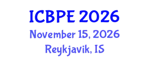 International Conference on Biomedical and Pharmaceutical Engineering (ICBPE) November 15, 2026 - Reykjavik, Iceland