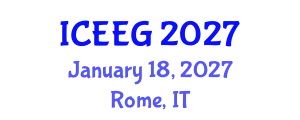International Conference on Environmental and Engineering Geoscience (ICEEG) January 18, 2027 - Rome, Italy